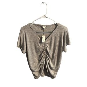 Grey Cinched Crop Top